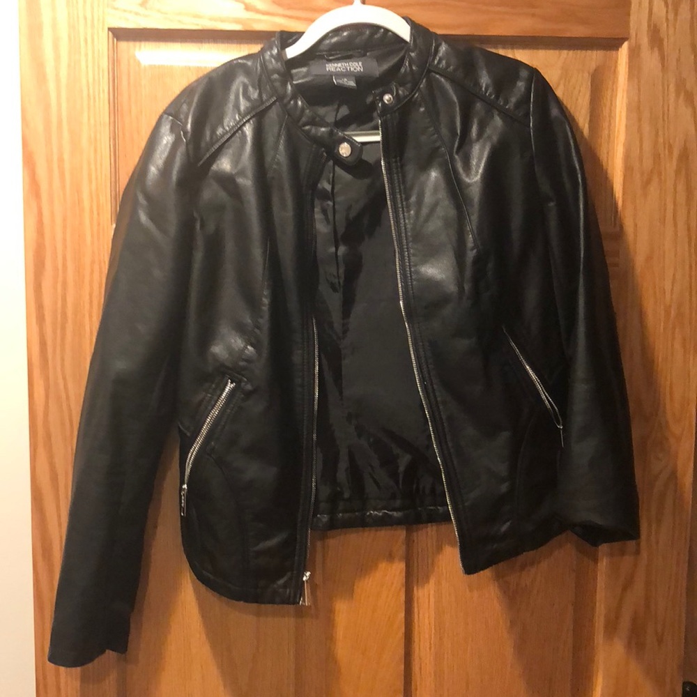 Black Kenneth Cole Reaction Leather Jacket